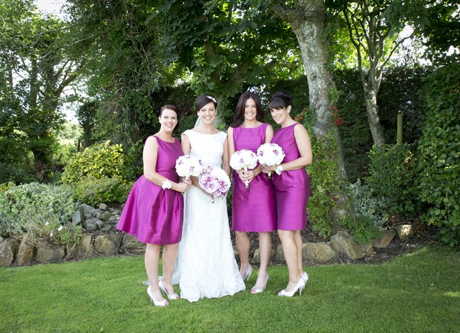 purple bridesmaid dresses real wedding